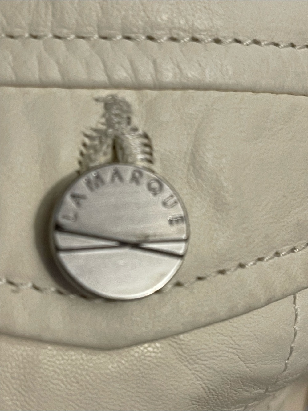Lamarque Cream Button-Front Jean Jacket - Picture 4 of 9